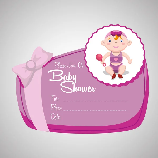 Baby shower design. invitation design.  isolated illustration — Stock Vector
