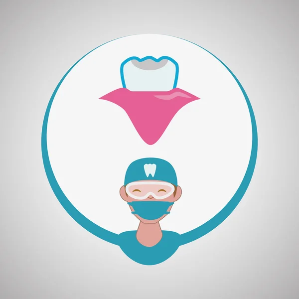 Diseño de cuidado dental. concepto de salud. icono de atención médica, vector editable — Vector de stock