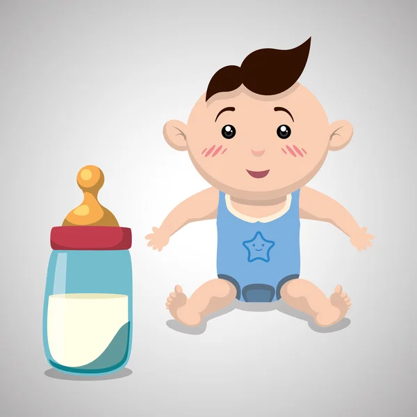 Projeto do chuveiro do bebê. design de convite. ilustração isolada — Vetor de Stock