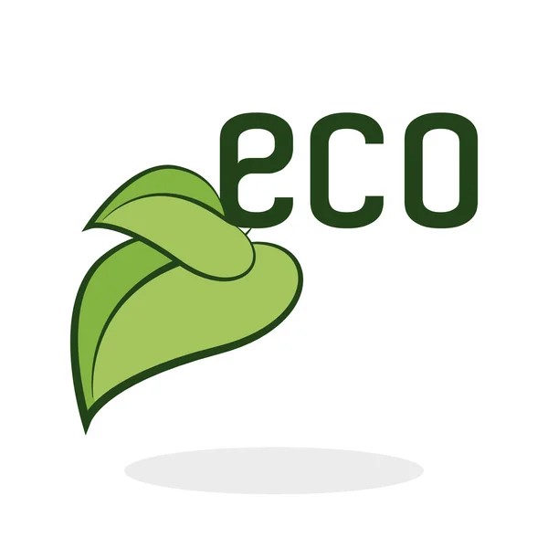 Eco design. Green concept. Earth protection icon — Stock Vector