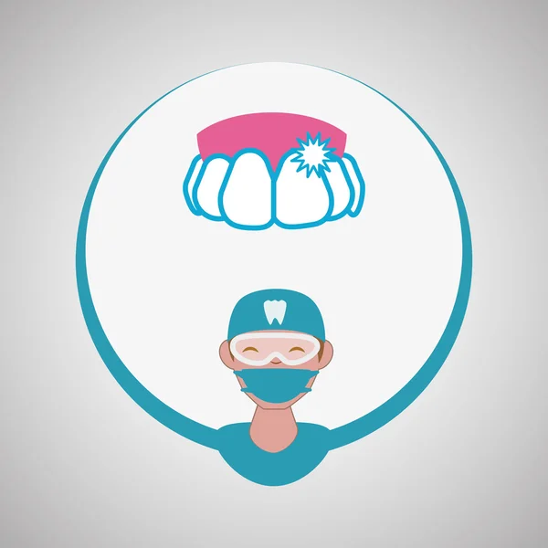 Dental care design. health concept. medical care icon, editable vector — Stock Vector