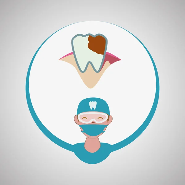 Diseño de cuidado dental. concepto de salud. icono de atención médica, vector editable — Vector de stock