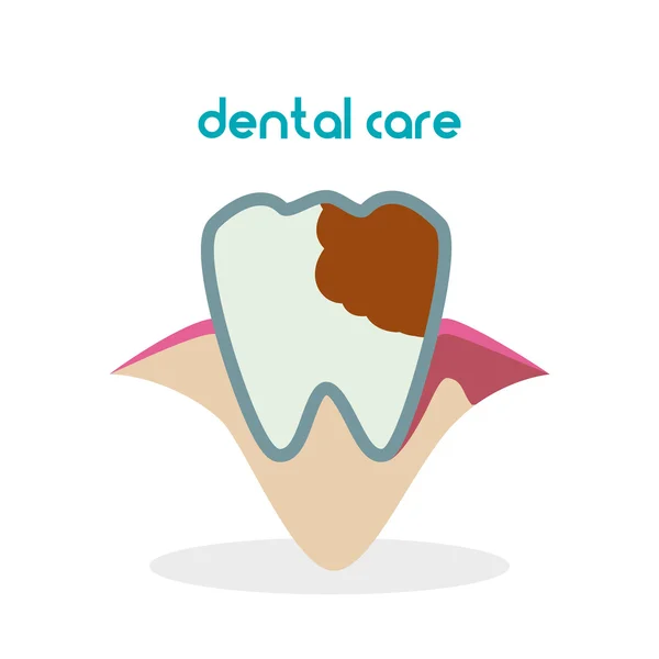 Conception de soins dentaires. concept de santé. icône des soins médicaux — Image vectorielle
