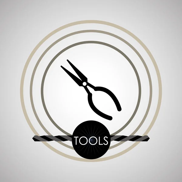 Werkzeugdesign. Kreis-Symbol. flache Abbildung, editierbarer Vektor — Stockvektor