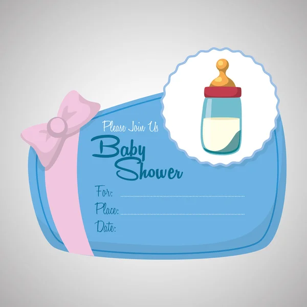 Projekt prysznic Baby. projekt zaproszenia. ilustracja na białym tle — Wektor stockowy
