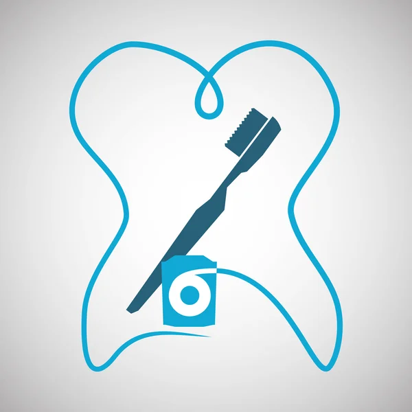 Diş Bakımı tasarım. Sağlık kavramı. tıbbi bakım simgesi — Stok Vektör