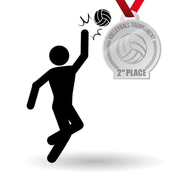 Volleyboll design. Sport-ikonen. Isolerade illustration — Stock vektor
