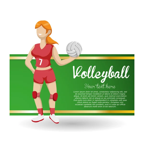 Progettazione pallavolo. Icona dello sport. Illustrazione isolato — Vettoriale Stock