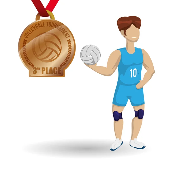 Volleyball design. Sport icon. Isolated illustration — Stock Vector