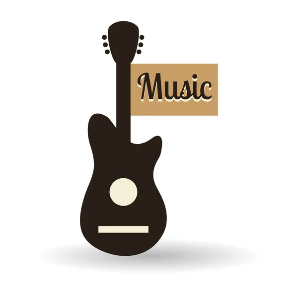 Music design. guitar  icon. Isolated illustration — Stock Vector