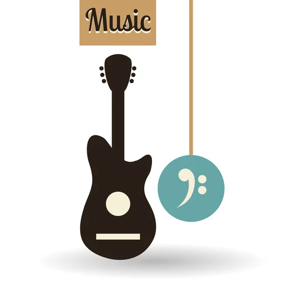Music design. music note icon. Isolated illustration — Stock Vector