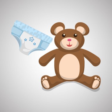 Bebek duş tasarım. davetiye tasarım. izole illüstrasyon