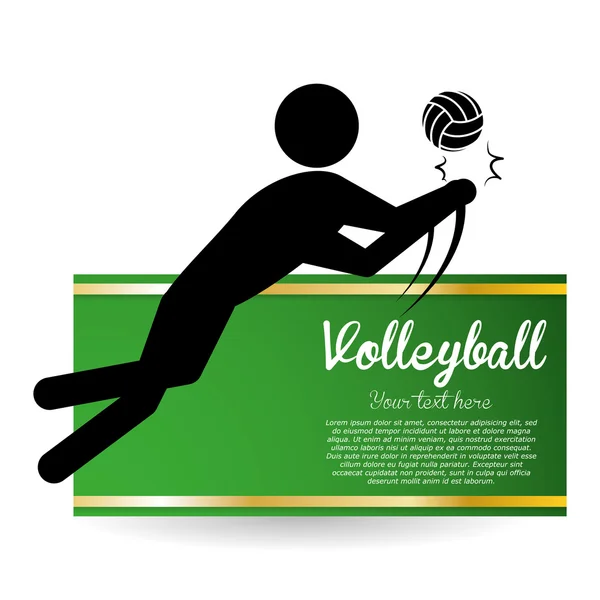 Volleyball-Design. Sportikone. Vereinzelte Illustration — Stockvektor