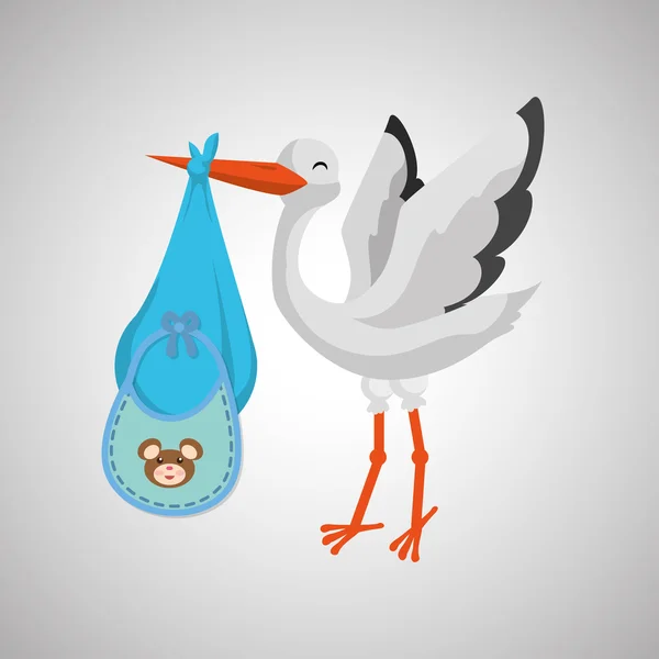 Baby sprcha design. návrh pozvánky. izolované ilustrace — Stockový vektor