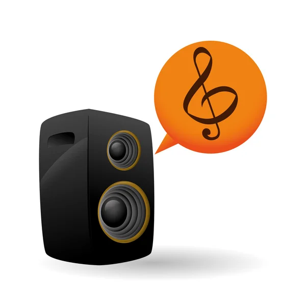 Music design. speaker  icon. Isolated illustration — Stock Vector
