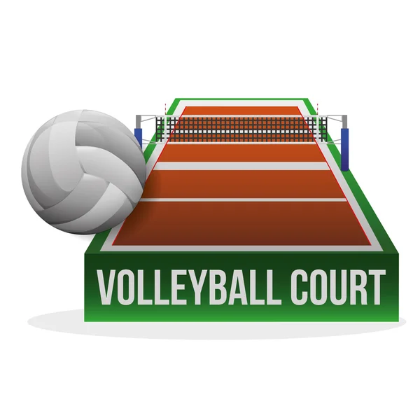 Volleybal ontwerp. Het pictogram van de sport. Geïsoleerde illustratie, bewerkbare vector — Stockvector