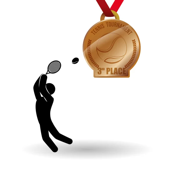 Diseño de tenis. Icono deportivo. Ilustración aislada, vector editable — Vector de stock