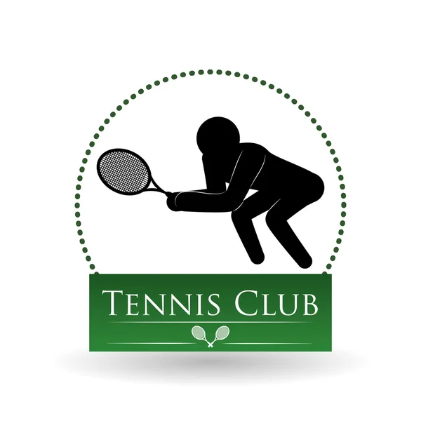Tennis ontwerp. Het pictogram van de sport. Geïsoleerde illustratie, bewerkbare vector — Stockvector