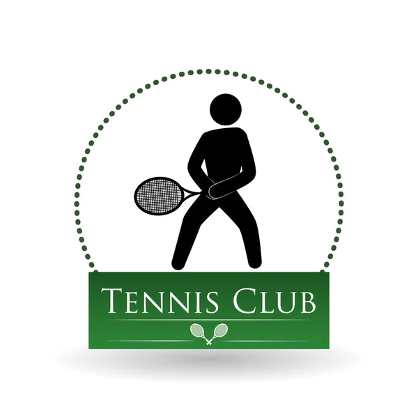 Tennis ontwerp. Het pictogram van de sport. Geïsoleerde illustratie, bewerkbare vector — Stockvector