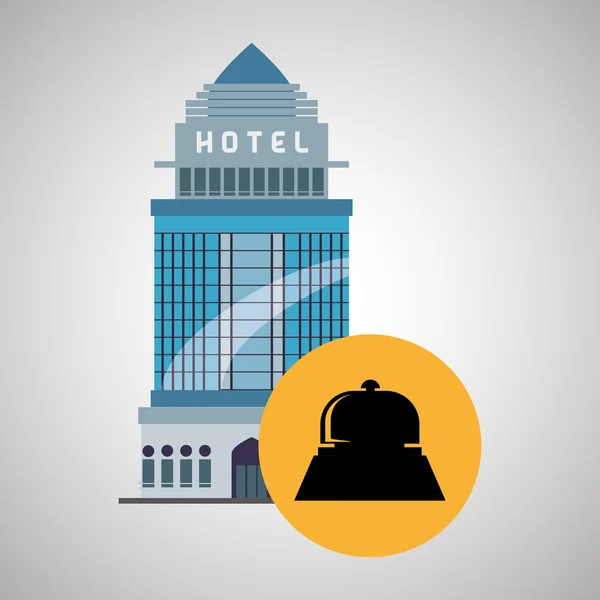 ホテルのデザイン。旅行のアイコン。分離とフラットの図 — ストックベクタ