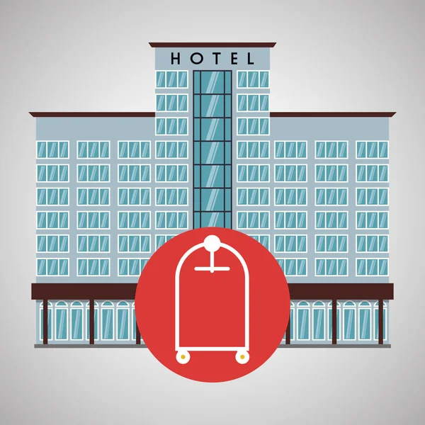 Design d'hôtel. icône de voyage. Illustration isolée et plate — Image vectorielle