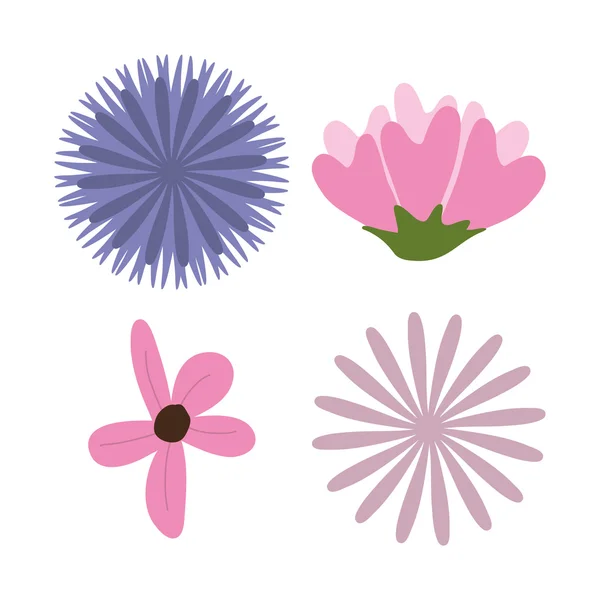 Diseño de flores. Concepto de jardín. Colorida ilustración — Archivo Imágenes Vectoriales