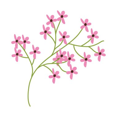 Çiçek tasarım. Bahçe kavramı. Renkli resimde