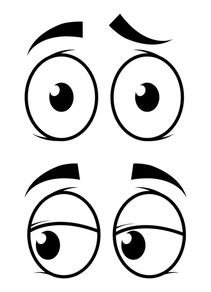 Diseño de ojos. Icono de dibujos animados. Fondo blanco, estilo silueta vectorial — Archivo Imágenes Vectoriales