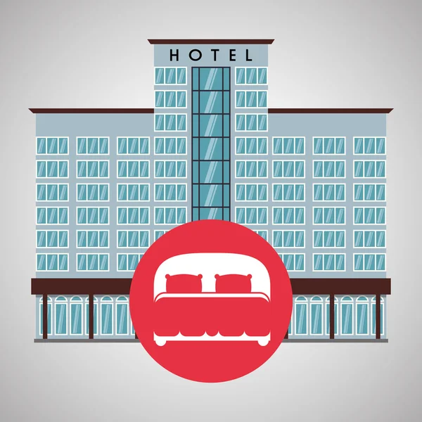 Otel tasarımı. seyahat etmek simge. İllüstrasyon izole ve düz