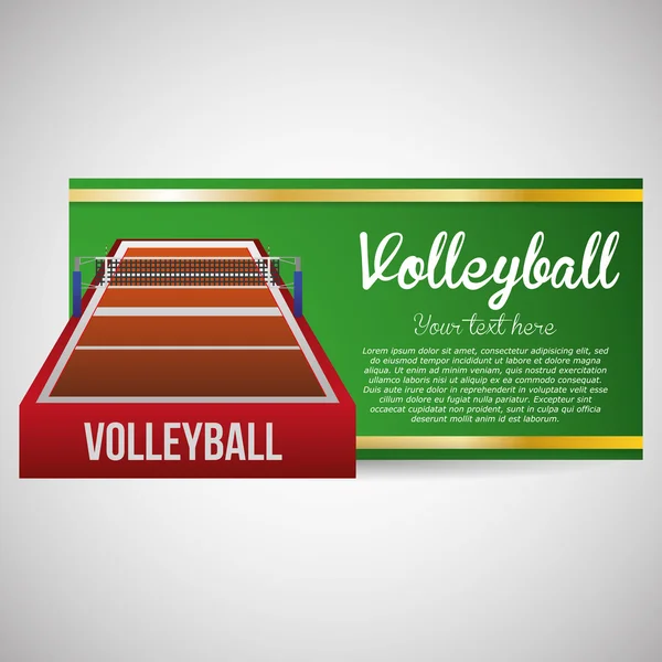 Diseño de voleibol. Icono deportivo. Ilustración aislada, vector editable — Vector de stock
