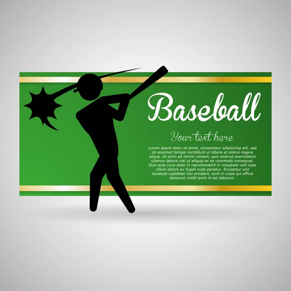 Conception de baseball. icône sportive. illustration plate — Image vectorielle