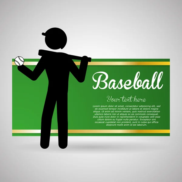 Diseño de béisbol. icono del deporte. ilustración plana — Vector de stock