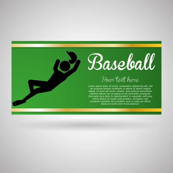 Baseball design. sport icon. flat illustration — Stock Vector