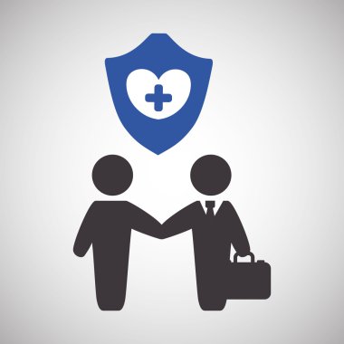 Sigorta tasarım. koruma kavramı. izole illüstrasyon