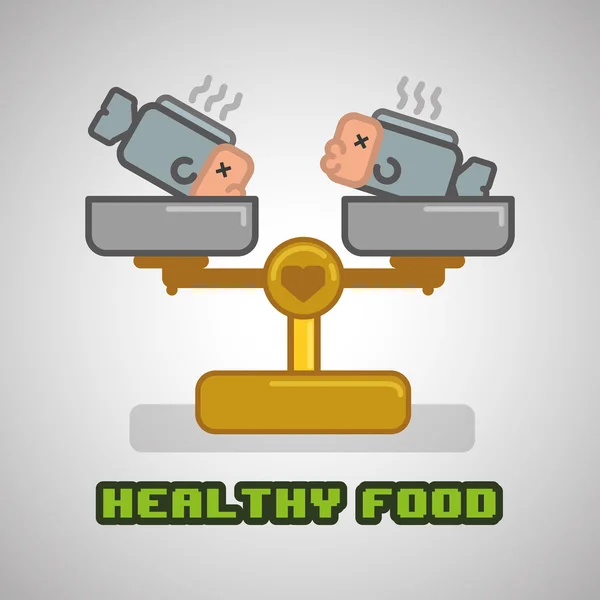 Healthy food design. Healthy lifestyle icon. Flat illustration — Stock Vector