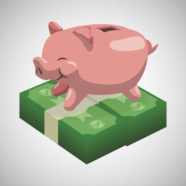 Diseño de partidas financieras. icono del dinero. ilustración plana — Vector de stock