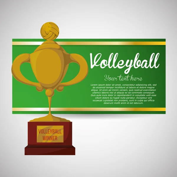 Volleyball design. Sport icon. Isolated illustration, editable vector — Stock Vector