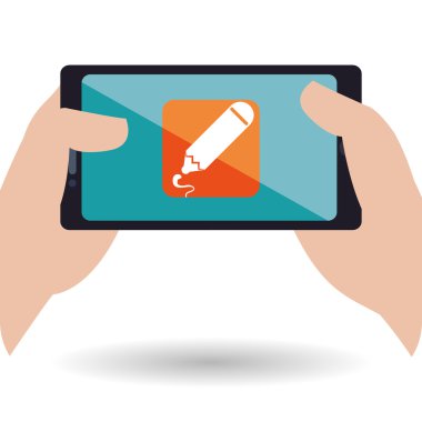 Smartphone tasarım. App simgesi. Beyaz arka plan