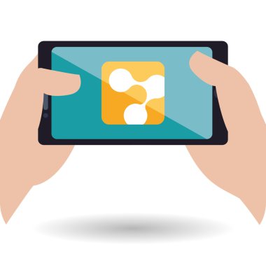 Smartphone tasarım. App simgesi. Beyaz arka plan