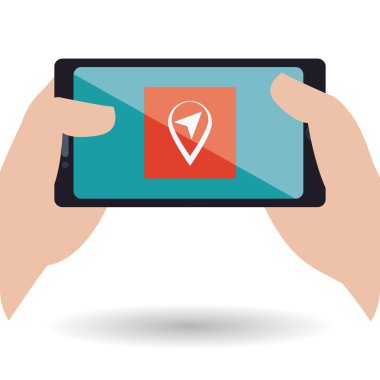 Smartphone tasarım. App simgesi. Beyaz arka plan