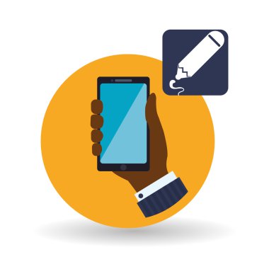 Smartphone tasarım. App simgesi. Beyaz arka plan