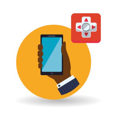 Smartphone tasarım. App simgesi. Beyaz arka plan