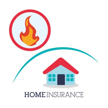 Sigorta tasarım. ev simgesi. izole illüstrasyon