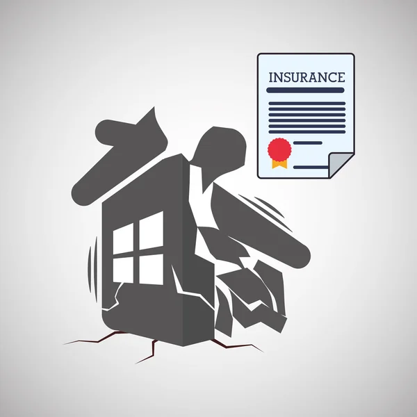 Diseño de seguros. icono de la casa. ilustración aislada — Vector de stock