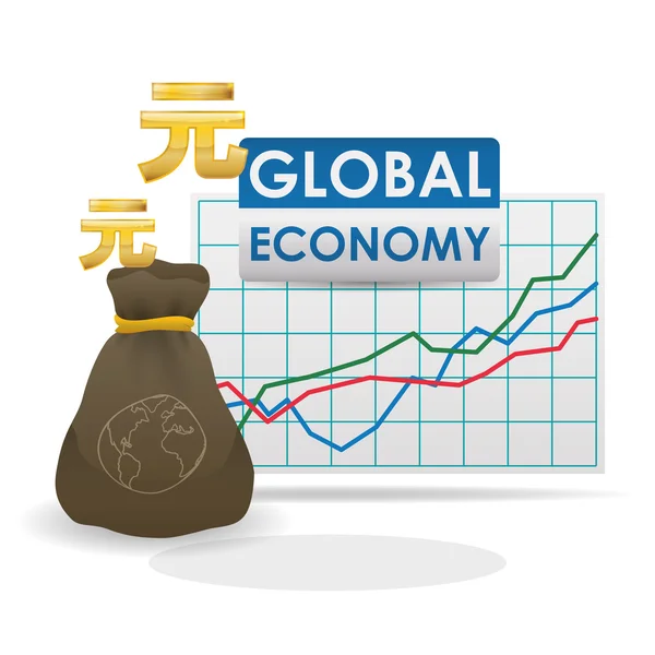 Global economy design. money icon. isolated illustration — Stock Vector