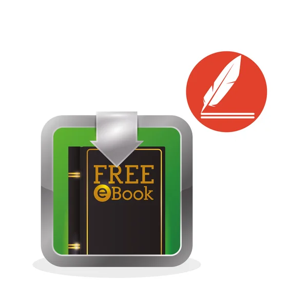 EBook  design. reading icon. White background — Stock Vector