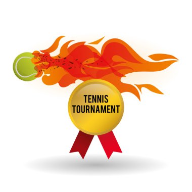 Tenis tasarım. Spor idolü. İzole illüstrasyon, düzenlenebilir vektör