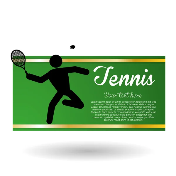 Tenis tasarım. Spor idolü. İzole illüstrasyon, düzenlenebilir vektör — Stok Vektör
