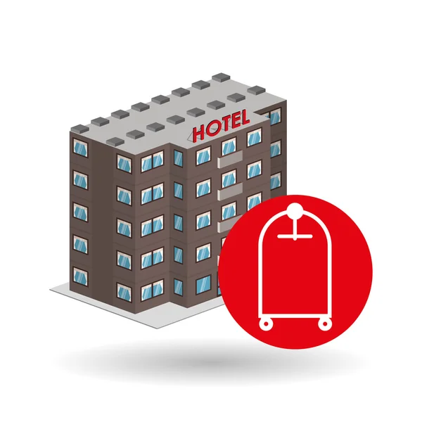 酒店设计。旅行图标。孤立的、 扁平的插图 — 图库矢量图片