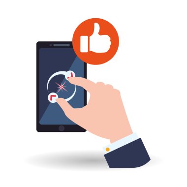 Smartphone tasarım. App simgesi. Beyaz arka plan